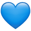 Mavi kalp emoji