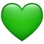 Yeşil kalp Whatsapp U+1F49A