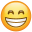 Mutlu, kurnaz tipli emoji
