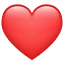 Kırmızı kalp emoji U+2764