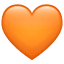 Turunç kalp emoji U+1F9E1