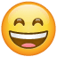 Ağzı açık ağlayarak gülen emoji