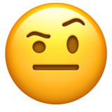 Bir kaş yükselten emoji