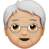 yaşlı yetişkin: orta açık cilt tonu