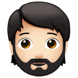 sakallı kişi: açık cilt tonu