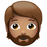 sakallı kişi: orta cilt tonu