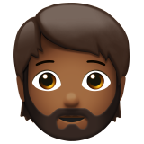 sakallı kişi: orta koyu cilt tonu