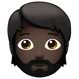 sakallı kişi: koyu cilt tonu