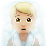 buhar odasındaki kişi: orta açık cilt tonu