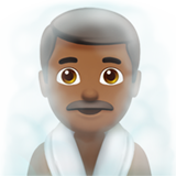 buhar odasındaki erkek: orta koyu cilt tonu