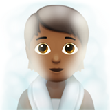 buhar odasındaki kişi: orta koyu cilt tonu