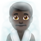 buhar odasındaki erkek: koyu cilt tonu