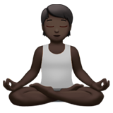 lotus pozisyonundaki kişi: koyu cilt tonu