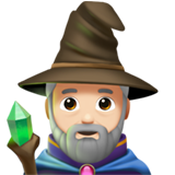 erkek büyücü: açık cilt tonu