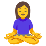 Lotus pozisyonundaki kadın - Noto Color Emoji