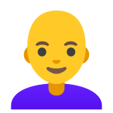 Kadın: kel - Noto Color Emoji