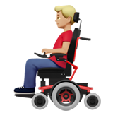 elektrikli tekerlekli sandalyede erkek: orta açık cilt tonu