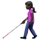 görme engelli bastonlu kadın: koyu cilt tonu