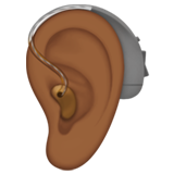 işitme cihazı olan kulak: orta koyu cilt tonu