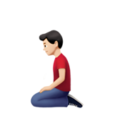 diz çöken erkek: açık cilt tonu