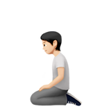 diz çöken kişi: açık cilt tonu