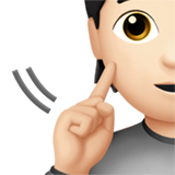 işitme engelli kişi: açık cilt tonu