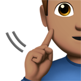 işitme engelli erkek: orta cilt tonu