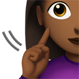 işitme engelli kadın: orta koyu cilt tonu