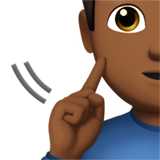 işitme engelli erkek: orta koyu cilt tonu