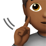 işitme engelli kişi: orta koyu cilt tonu