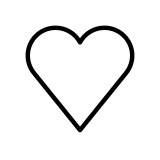 Beyaz kalp - OpenMoji