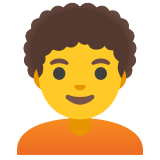 Yetişkin: kıvırcık saç - Noto Color Emoji