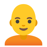 Yetişkin: kel - Noto Color Emoji