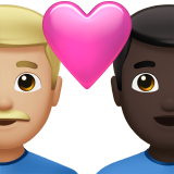 kalpli çift: erkek erkek orta açık cilt tonu koyu cilt tonu