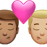 öpücük: erkek erkek orta cilt tonu orta açık cilt tonu