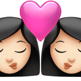 öpücük: kadın kadın açık cilt tonu