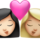 öpücük: kadın kadın açık cilt tonu orta açık cilt tonu