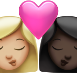 öpücük: kadın kadın orta açık cilt tonu koyu cilt tonu