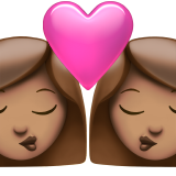 öpücük: kadın kadın orta cilt tonu