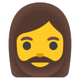 Kadın: sakal - Noto Color Emoji