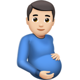 hamile adam: açık cilt tonu