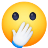 Gözleri açık ve eliyle ağzını kapatan yüz - Facebook