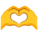 Kalp oluşturan eller - Noto Color Emoji