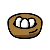 Yumurta bulunan yuva - OpenMoji