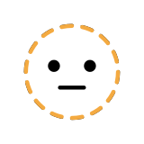 Noktalı çizgili yüz - OpenMoji