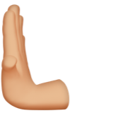 sola iten el: orta açık cilt tonu