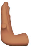 sola iten el: orta cilt tonu