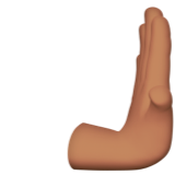 sağa iten el: orta cilt tonu