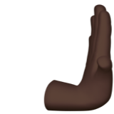 sağa iten el: koyu cilt tonu