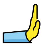 Sağa iten el - OpenMoji